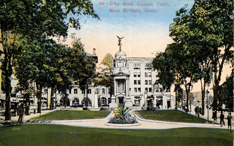 CT - New Britain. City Hall Square Park