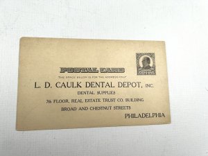 Dentist Postcard LD Caulk Dental Depot Philadelphia PA