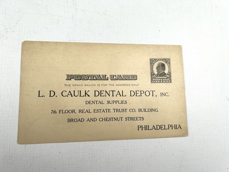 Dentist Postcard LD Caulk Dental Depot Philadelphia PA