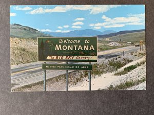 Welcome To Montana MT Chrome Postcard H2243081632