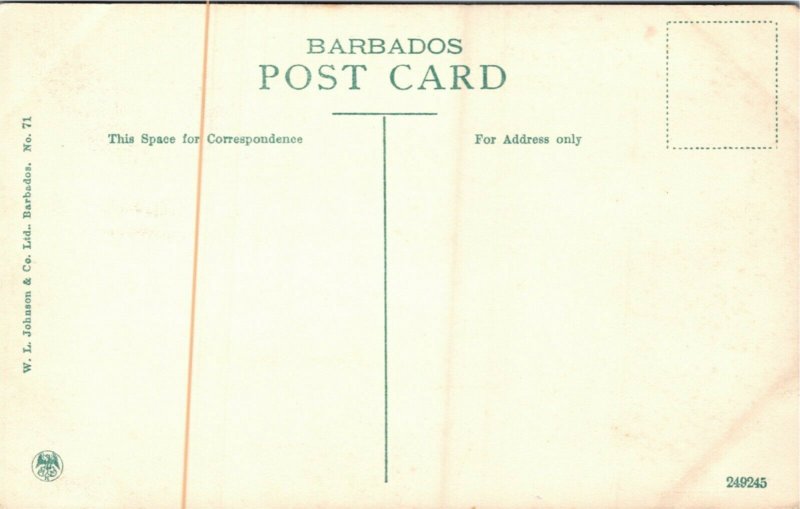 Postcard Barbados Hastings Rocks Benches Street Lamps ~1910 M48