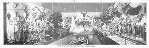 Livingston Montana Evans Curio Store Interior Bi-Fold Postcard AA12670