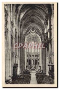 Postcard Old Cathedral of Chartres Nave