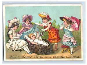 1880s Acme Bar Soap Colonial Couple Giant Eggs Clown Dancer Set Of 4 P56