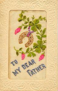 Embroidered Silk - To My Dear Father