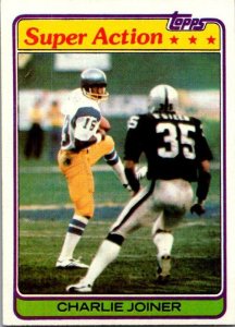 1981 Topps Football Card Charlie Joiner San Diego Chargers sk60154