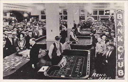 Nevada Reno Bank Club Casino 1948 Real Photo RPPC