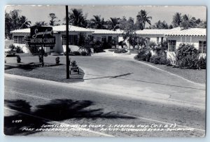 Fort Lauderdale FL Postcard RPPC Photo Sunnyland Motor Court S. Federal Hwy