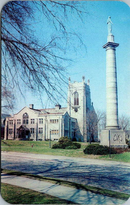 Vtg Westfield NJ First Methodist Church WW1 Memorial 1950s Chrome Postcard