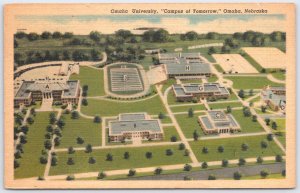 Omaha University Campus of Tomorrow Nebraska 1961 Aerial Curteich Postcard