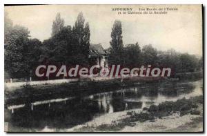 Postcard Old Appoigny Les Bords De I'Yonne And Chateau De La Saulaie