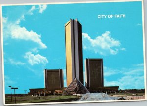 postcard Tulsa, Oklahoma - City of Faith - CityPlex Towers