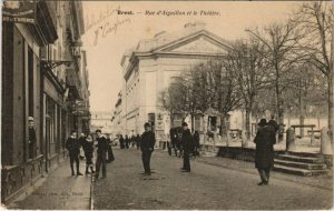 CPA BREST - Rue d'Aiguillon et le Théatre (143974)
