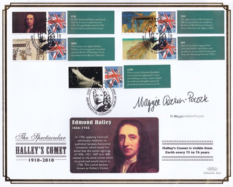 Haileys Comet Astronomy Hand Signed The Sky At Night Rare Autograph FDC