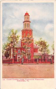 Christ Church Where Washington Worshipped Alexandria Virginia 1900c postcard