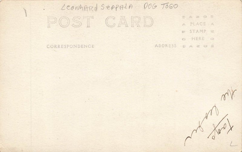 Leonhard Seppala And His Siberian Husky Togo Postcard