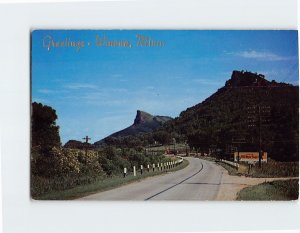 Postcard Greetings, Winona, Minnesota, Twin Bluff along Highway 61, Wisconsin