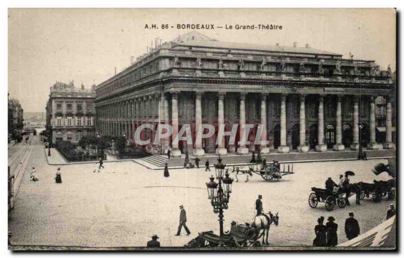 Bordeaux - The Grand Theater - Old Postcard