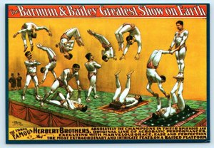 BARNUM & BAILEY Circus Poster Repro HERBERT BROTHERS Acrobats 4x6 Postcard