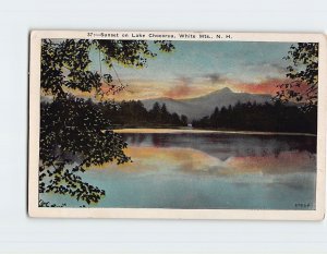 Postcard Sunset on Lake Chocorua White Mountains New Hampshire USA