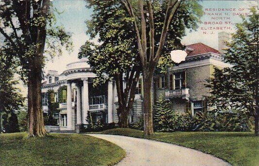 Residence Of Frank H Davis North Broad Saint Elizabeth New Jersey