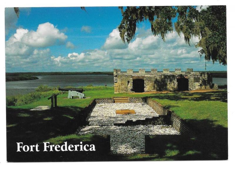 GA St Simons Island Georgia Fort Frederica Vtg Postcard 4X6 