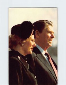 Postcard Prime Minister Margaret Thatcher and President Ronald Reagan