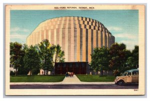 Ford Rotunda Dearborn Michigan MI Linen Postcard Y13