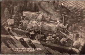 Aerial View of Masonic Home, Wallingford CT Vintage Postcard P44