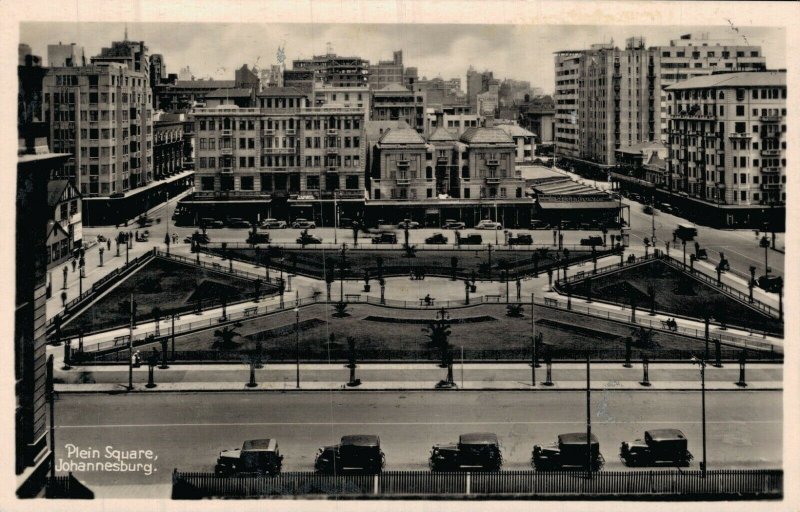 Africa Plein Square Johannesburg RPPC 05.94