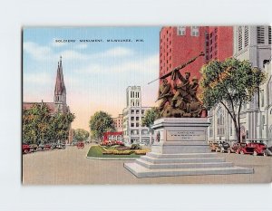 Postcard Soldiers' Monument, Milwaukee, Wisconsin