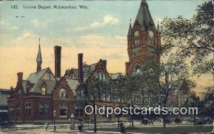 Union Depot, Milwaukee, WI, Wisconsin, USA Depot Railroad Postal Used Unknown 