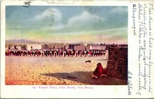 Vtg Postcard 1906 Native American Acequia Dance Isleta Pueblo, New Mexico P10