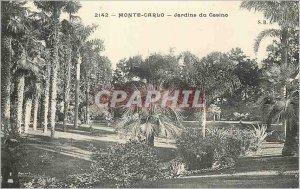 Old Postcard Monte Carlo Casino Gardens