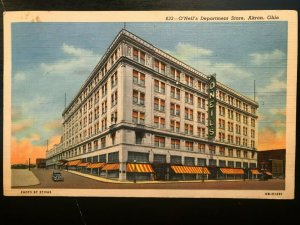 Vintage Postcard 1951 O'Neil's Department Store Akron Ohio (OH)