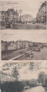 Bonn Markets Marktplatz Rheinwerft University 3x Germany Antique Postcard Bundle