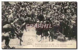 Nantes Old Postcard events of June 14, 1903 An arrest at the corner of St. Pe...