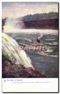 Old Postcard The Falls of Niagara Falls The American and The Maid of the Mist...