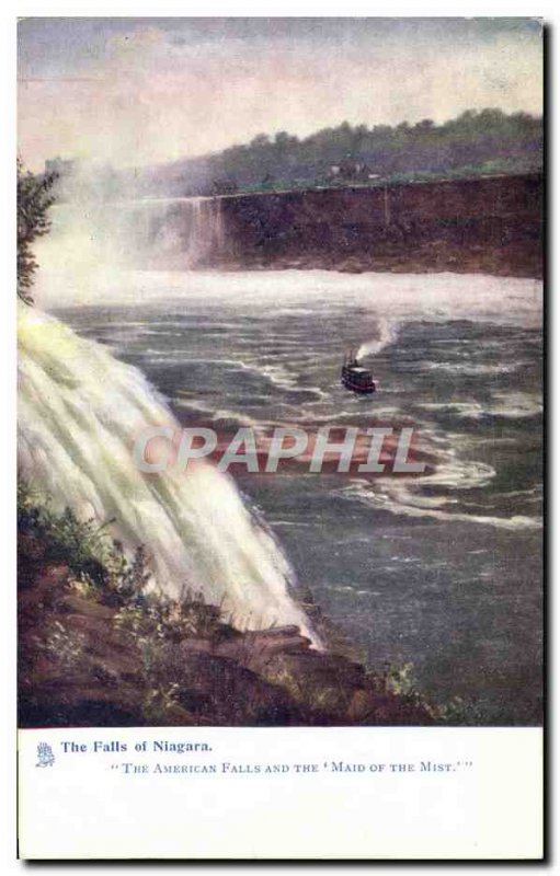 Old Postcard The Falls of Niagara Falls The American and The Maid of the Mist...