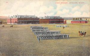 Spokane Washington Fort Wright Birdseye View Antique Postcard K63367