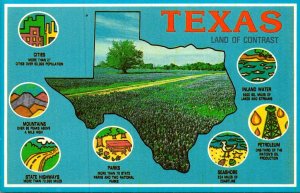 Texas Land Of Contrast With Map and Multi Views