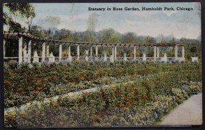 Chicago, IL - Statuary in Rose Garden, Humboldt Park - 1914