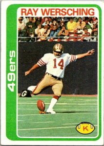 1978 Topps Football Card Ray Wersching San Francisco 49ers sk7007