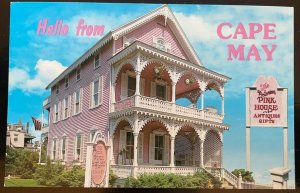 Vintage Postcard 1970's Hello from the Pink House, Cape May, New Jersey (NJ)