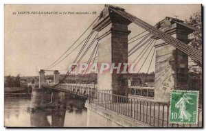 Postcard Old Ste Foy la Grande Suspension Bridge