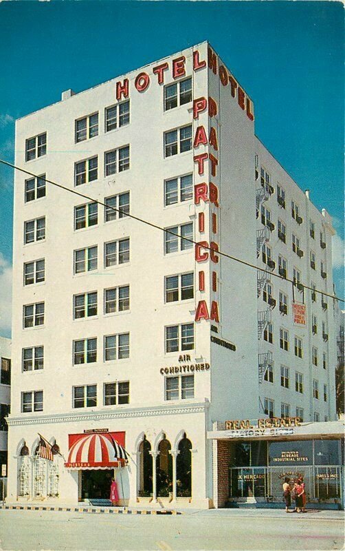 Hotel Patricia roadside Miami Florida Hannau Color Productions Postcard 20-10438