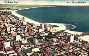 California Long Beach Aerial View The Ocean Front