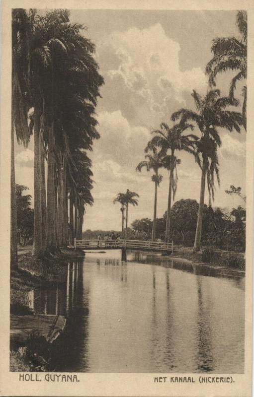 suriname, Nickerie, The Canal (1910s) Postcard