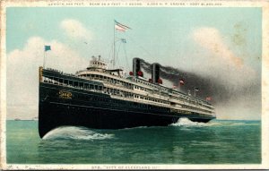 Postcard Steamer City of Cleveland III~4472