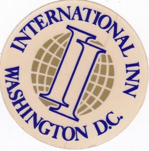 Washington D C International Inn Vintage Luggage Label sk3152